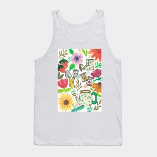 Gardening tools and flowers Tank Top